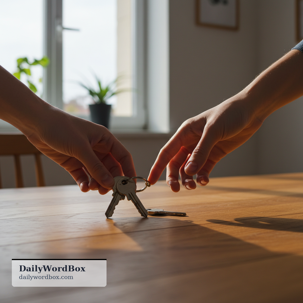 put it down: to place something you are holding onto a surface