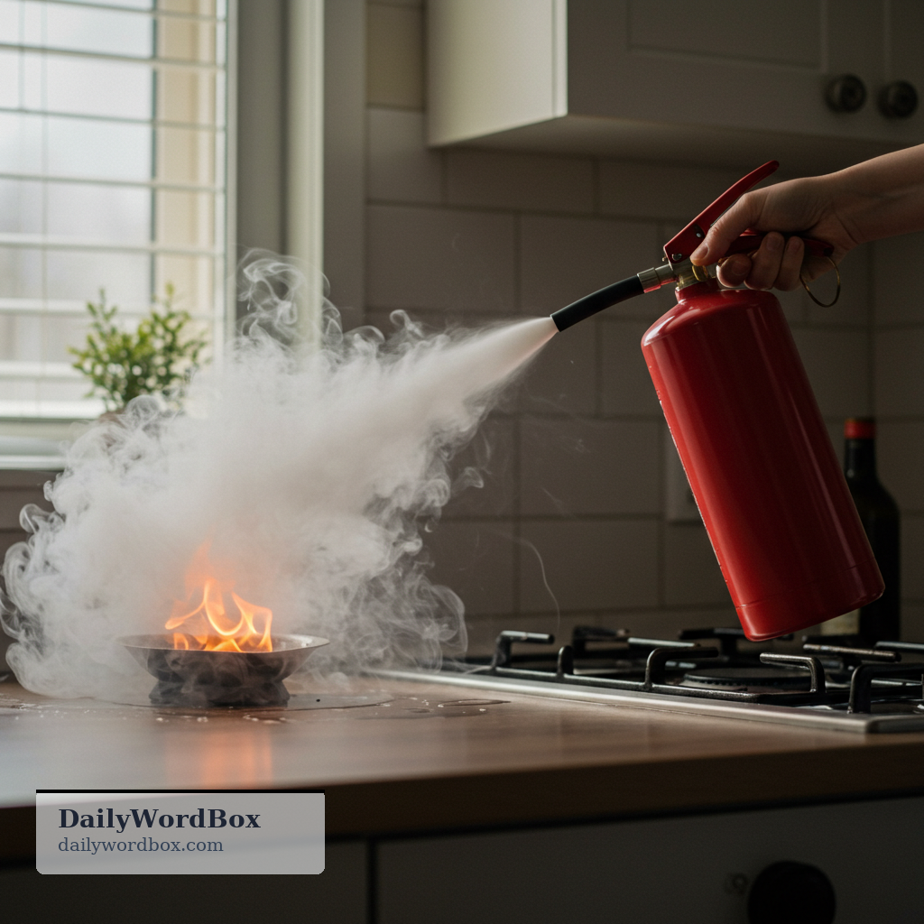 put out: To extinguish a fire, flame, cigarette, or light.