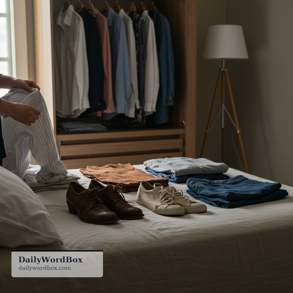 put together: To combine items to make a set, outfit, or collection that works well together.