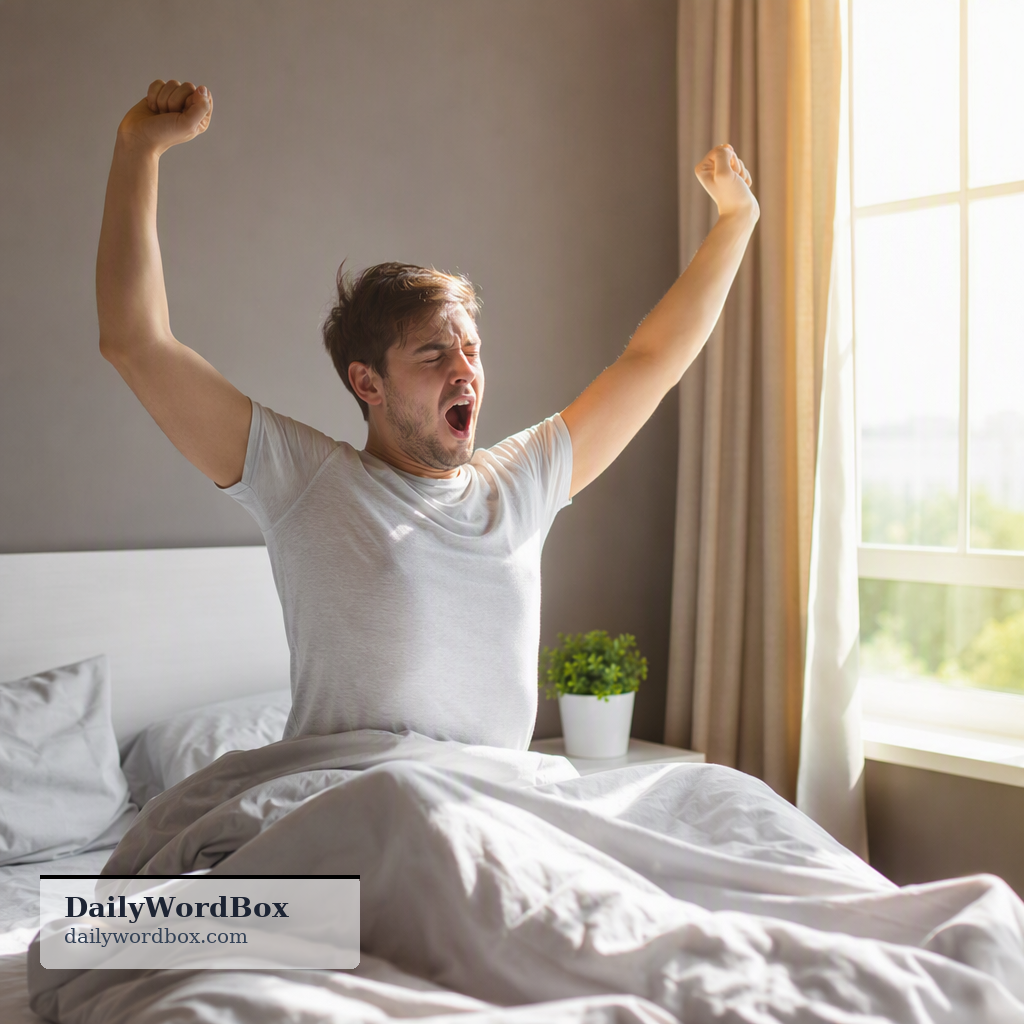 roll out: (Informal) To get out of bed, often after sleeping late or reluctantly.