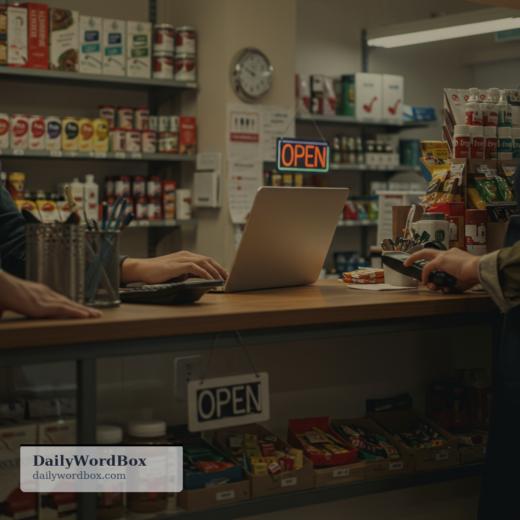 run a business: to manage and operate a company or shop, handling day-to-day work and decisions