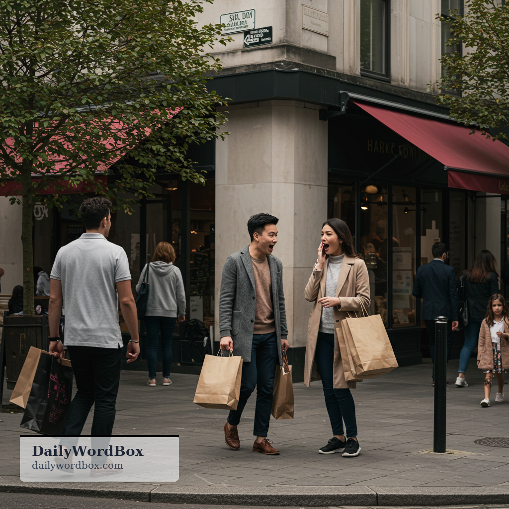 run into: to meet someone unexpectedly by chance