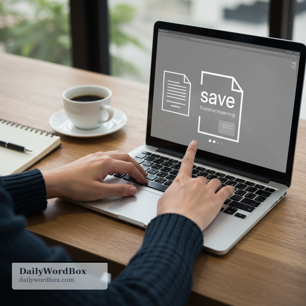 save a file: to store a document or data on a computer so it can be opened later