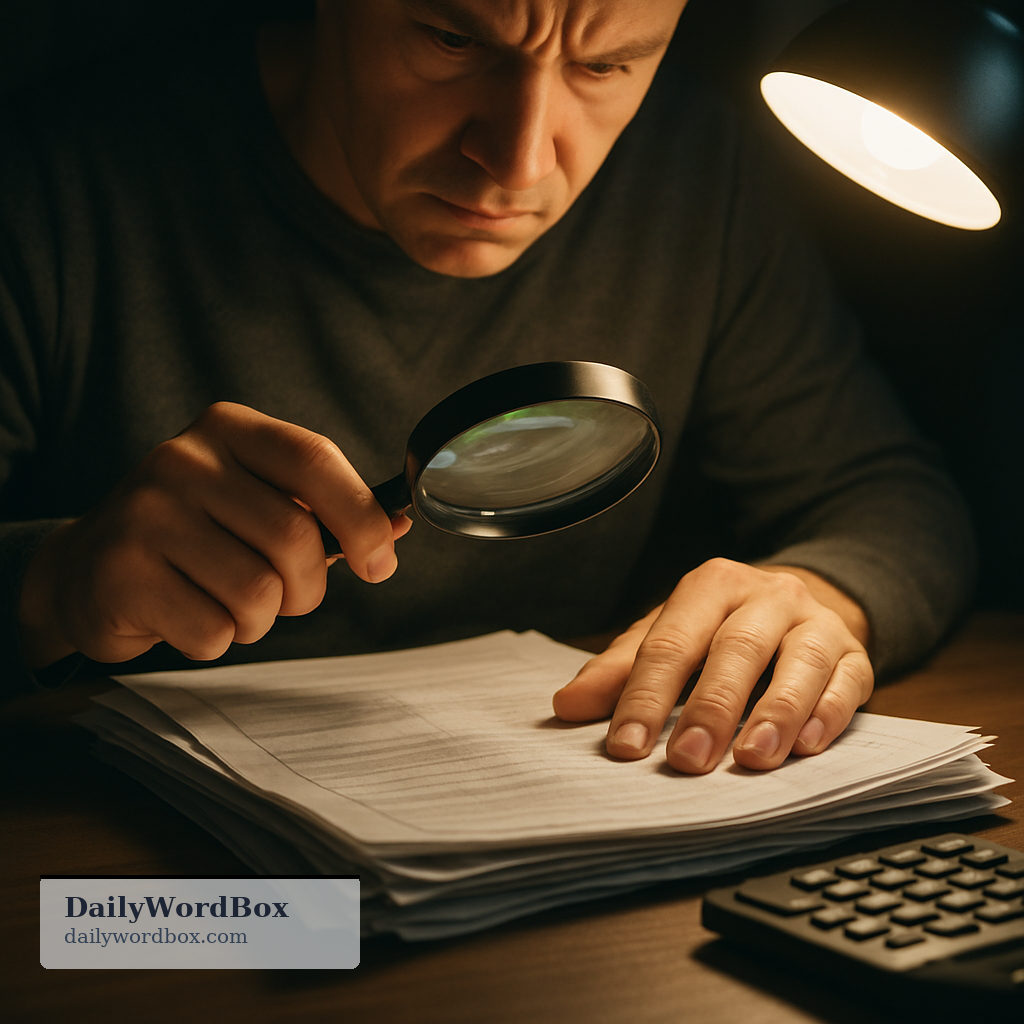 scrutinize: To examine something carefully and thoroughly, often to check accuracy or find faults.