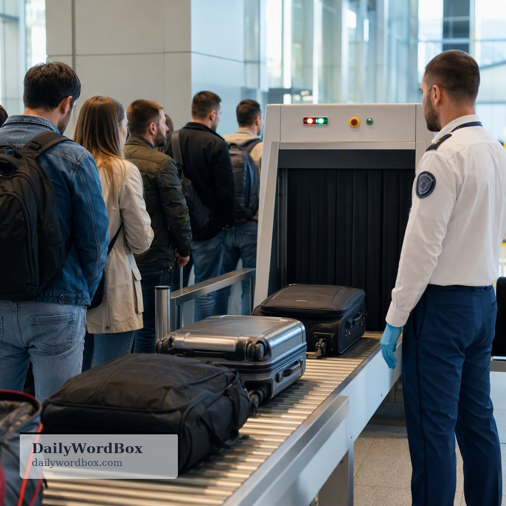 security check: An inspection carried out to ensure the safety and security of an area, person, or item, often before enteri…