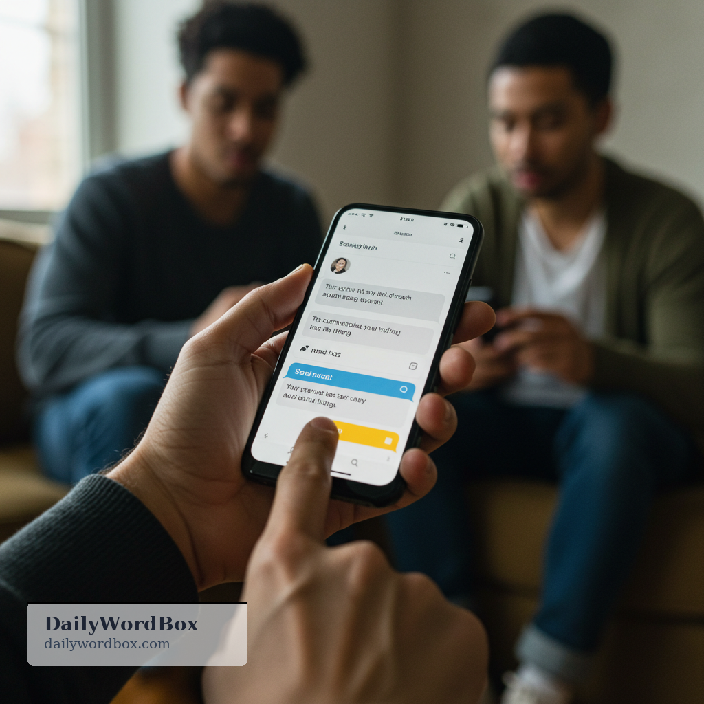 send a message: to communicate with someone by writing to them, especially by text or an app