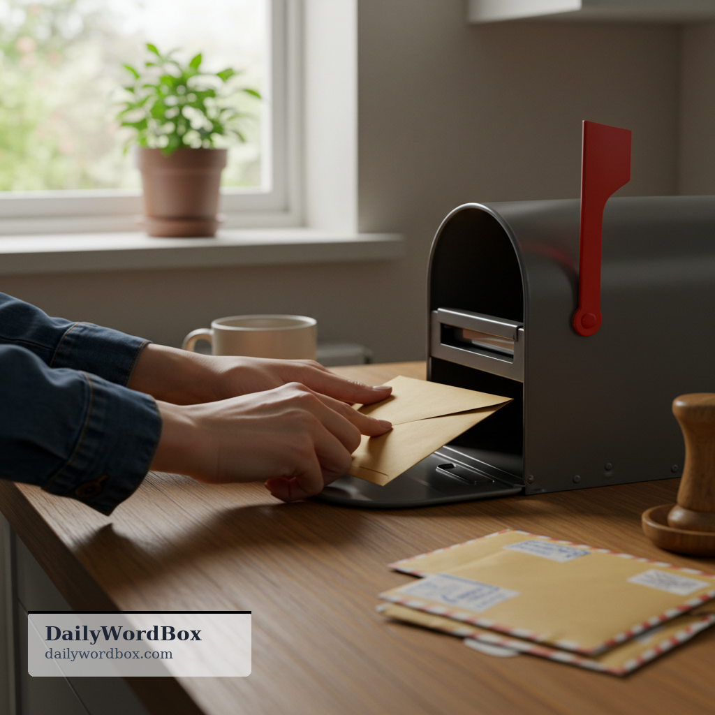send off: to mail or dispatch something so it is sent to another place