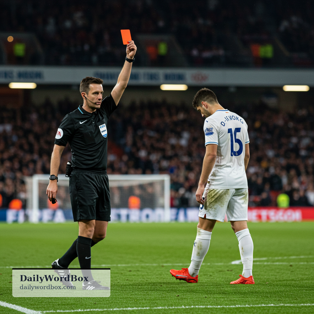 send off: to make a player leave a sports game as a punishment (given a red card, etc.)