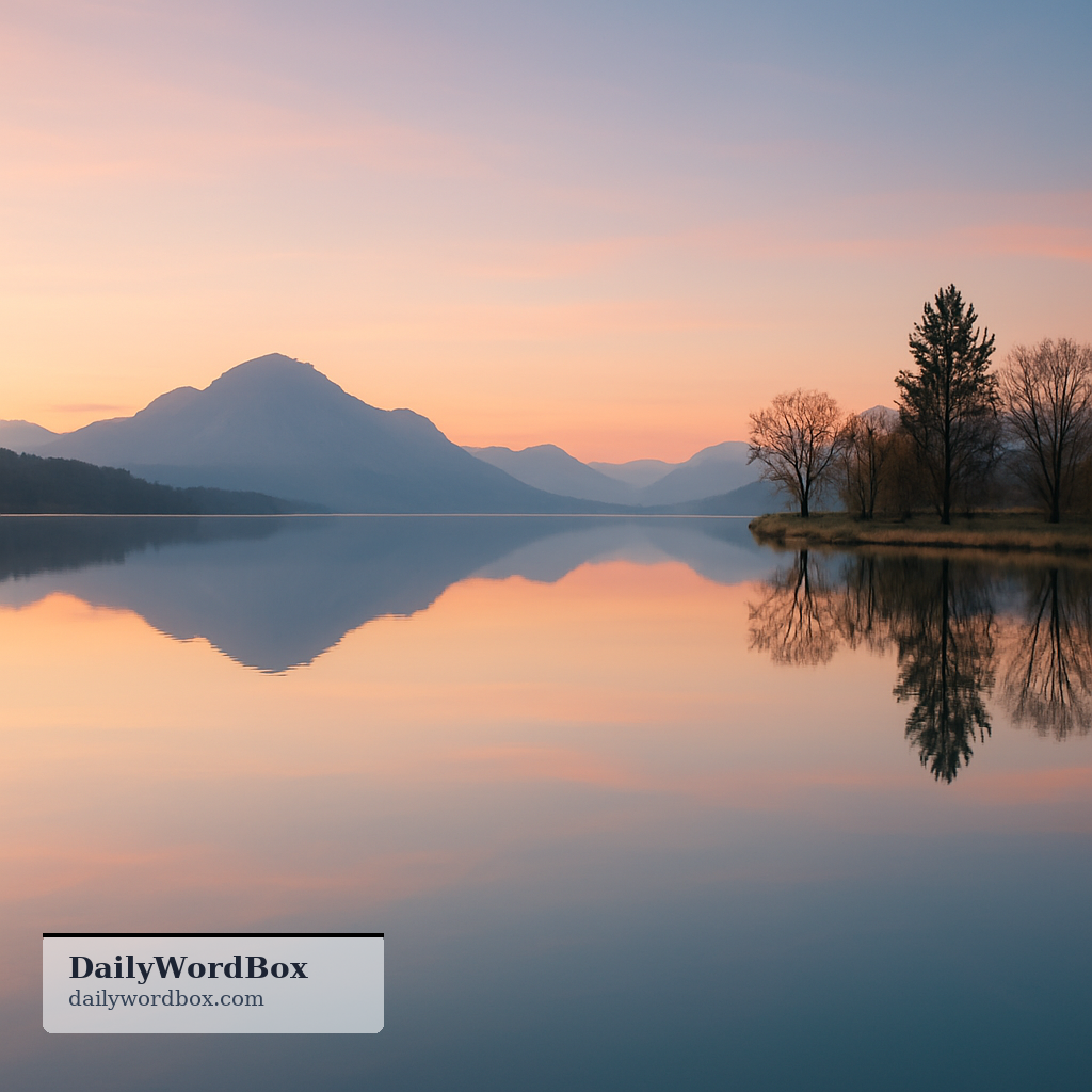 serene: Showing calmness and peace in expression or mood.