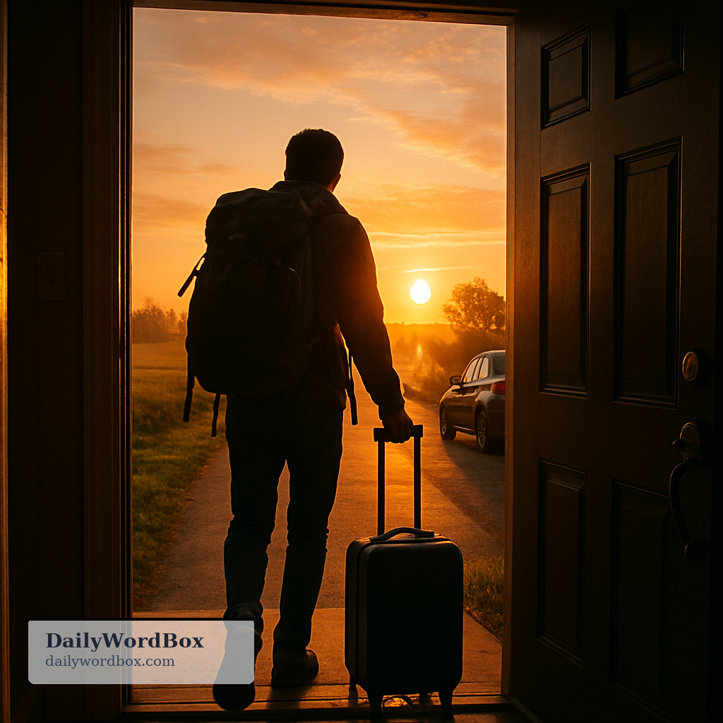 set off: To set off means to start a journey or to cause something to begin suddenly.