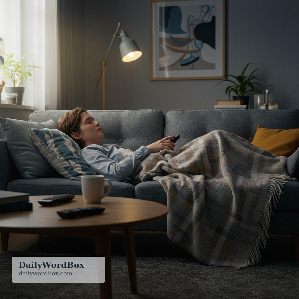 settle in: to sit or lie down in a comfortable position and relax, especially before starting something