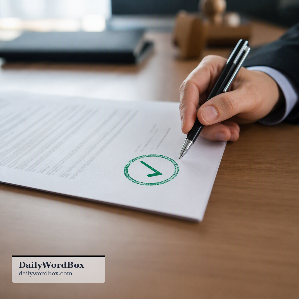 sign off on: To formally approve or authorize something, often by signing a document.