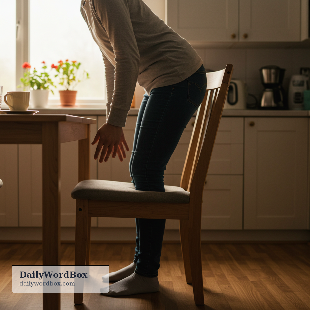 sit down: to move from standing to a sitting position