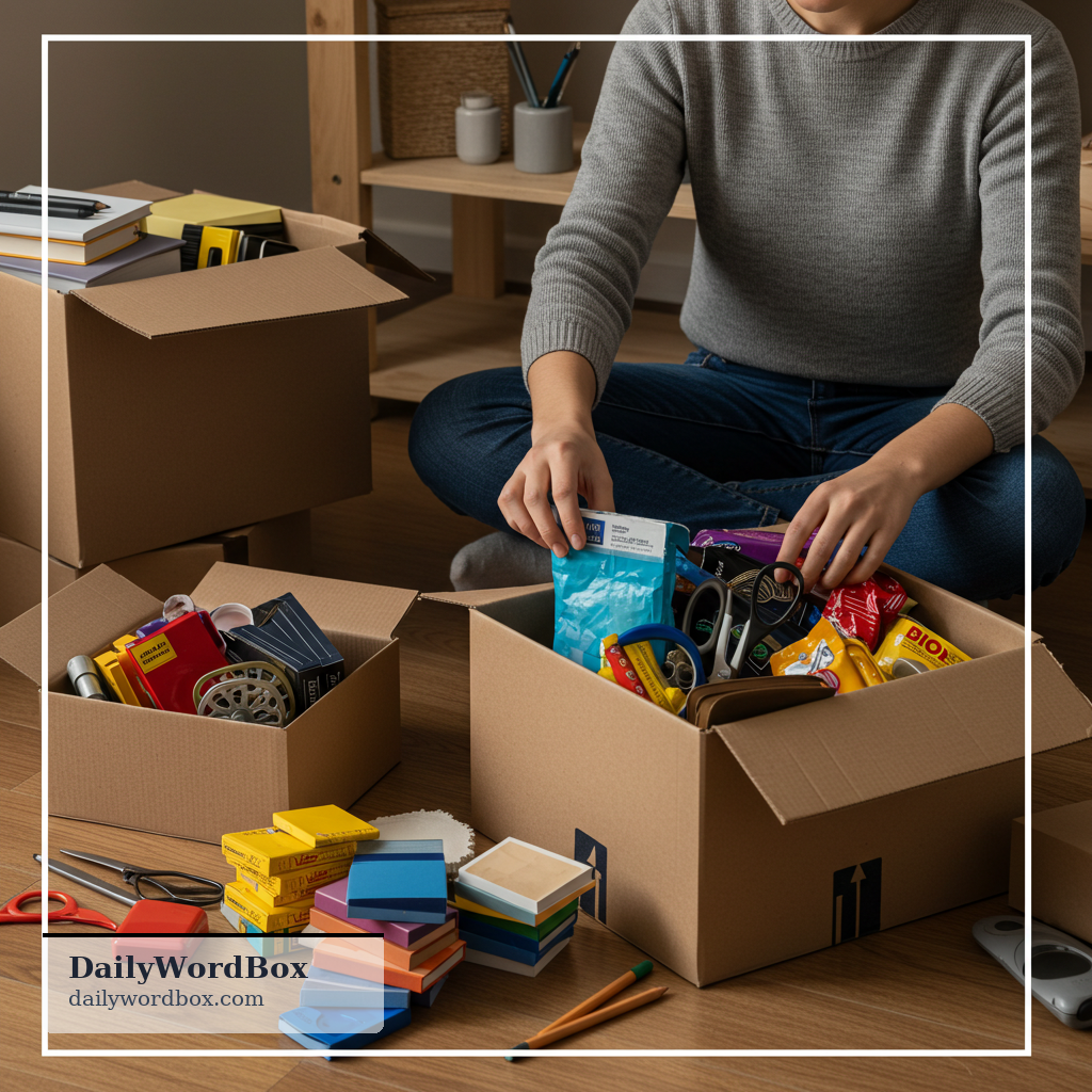 sort out: To organize or arrange things so they are tidy, separated, or in the right order.