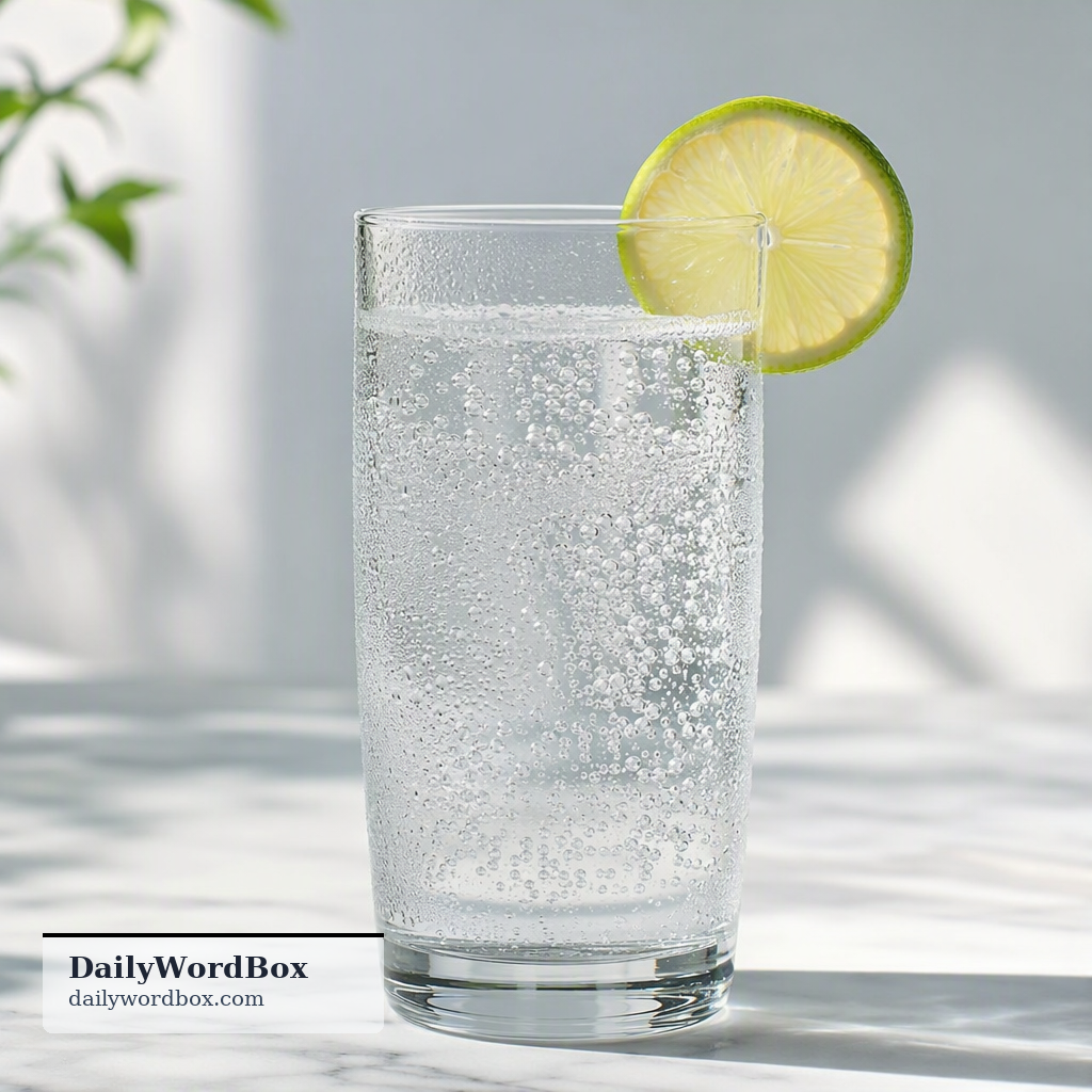 sparkling water: Water that has been infused with carbon dioxide gas under pressure, giving it effervescence or 'bubbles'. A…