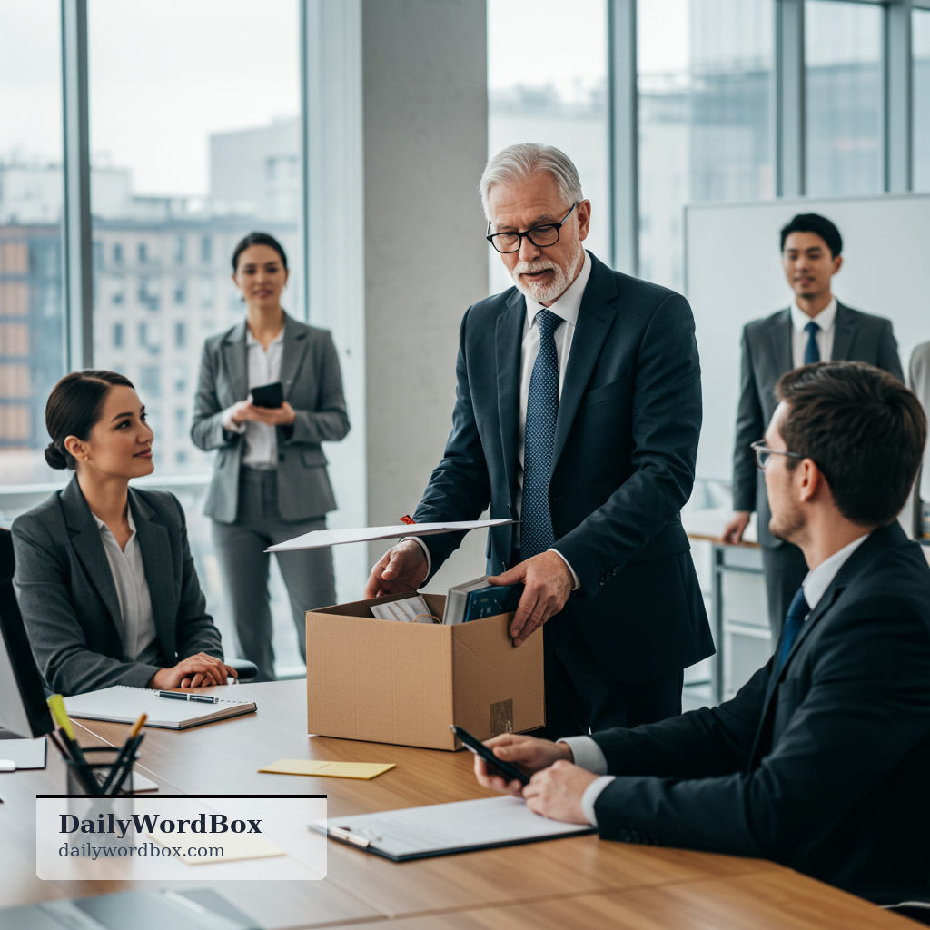 step down: to resign or leave an important position