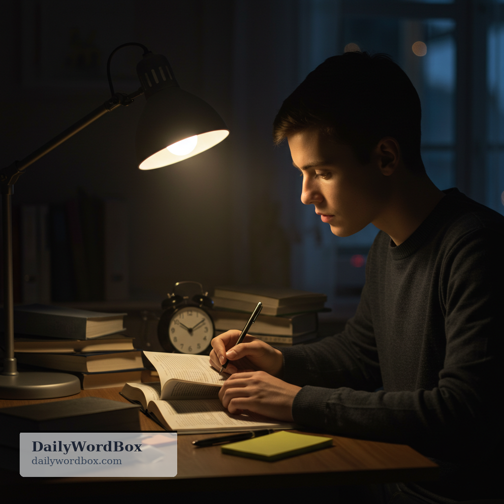 study hard: to put a lot of effort and focus into studying in order to learn or get good results