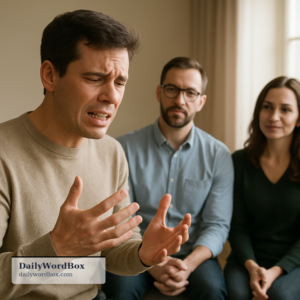 stutterer: a person who speaks with a stutter