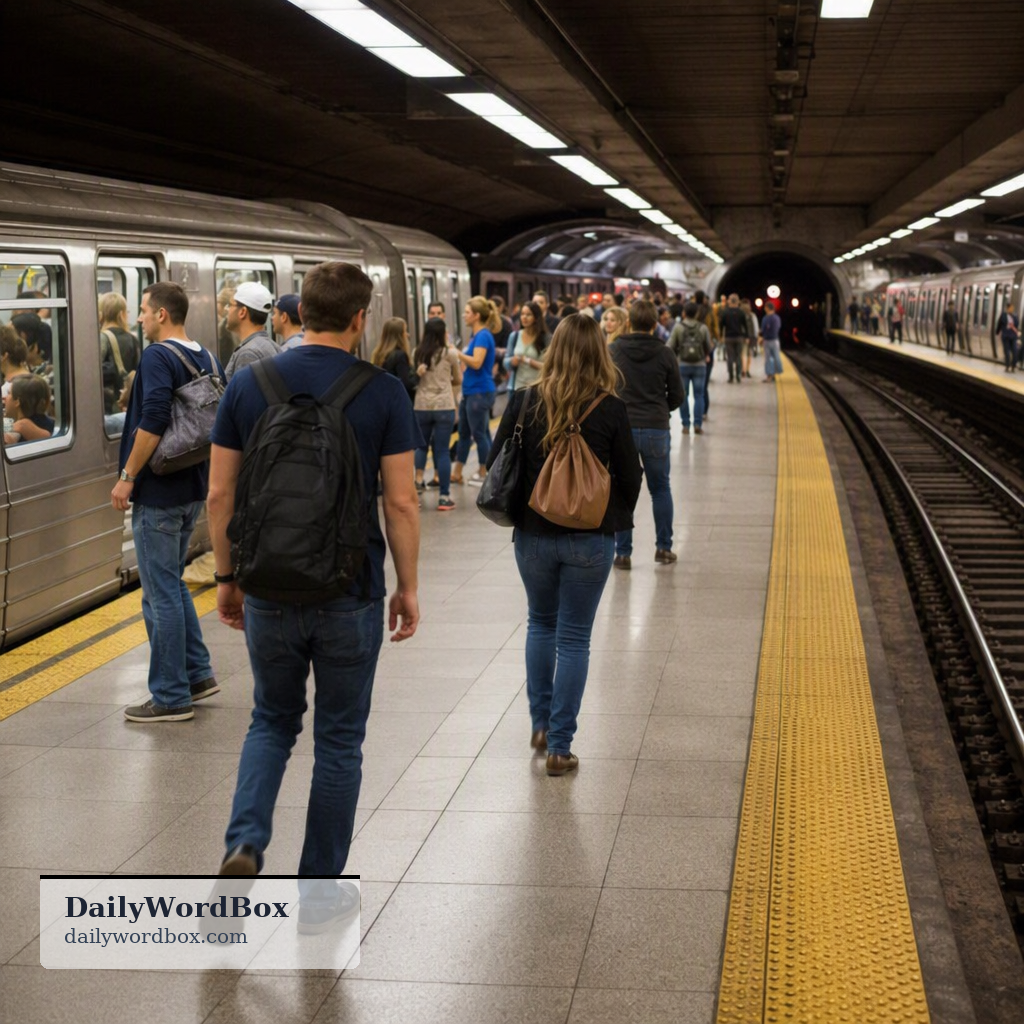 subway station: A place where subway trains stop for passengers to board or alight.