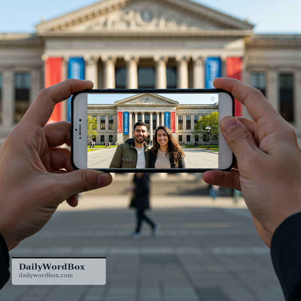 take a photo: to capture an image using a camera or phone