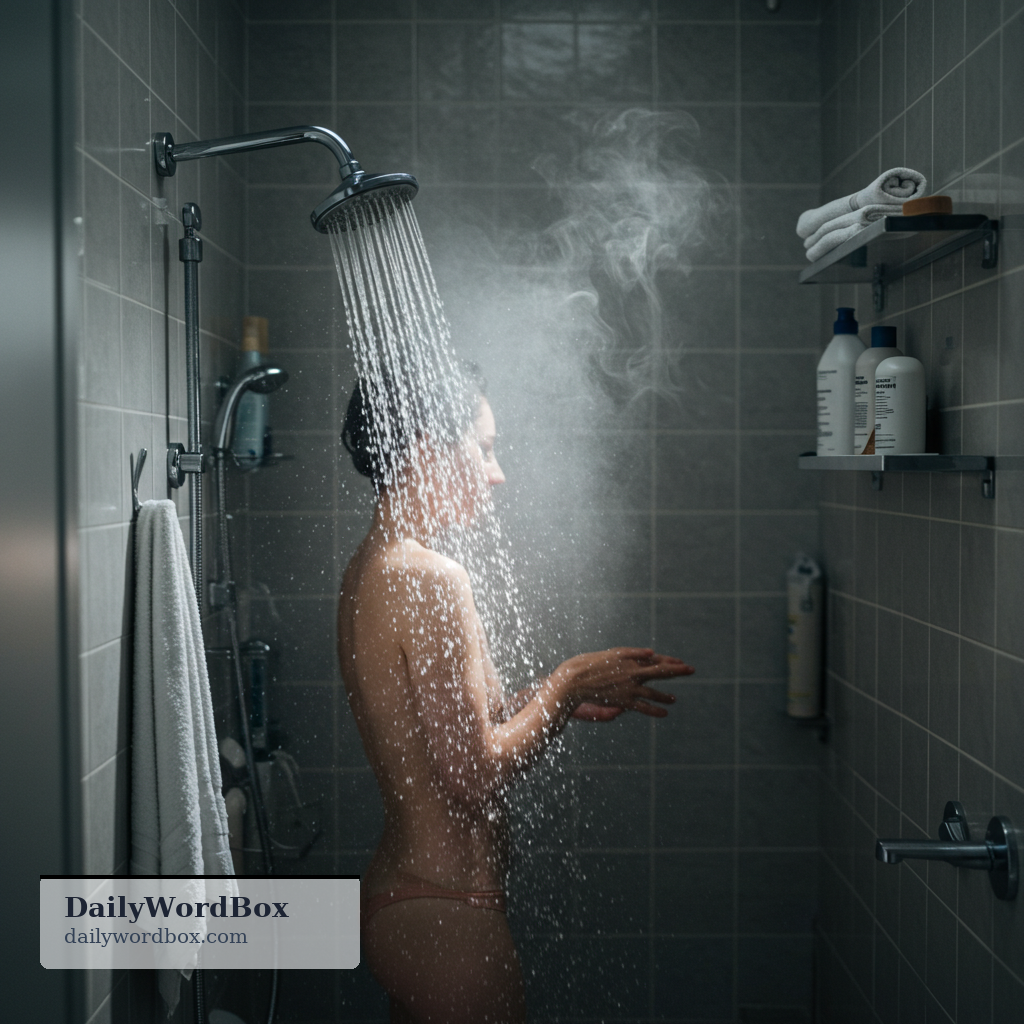 take a shower: to wash your body by standing under running water