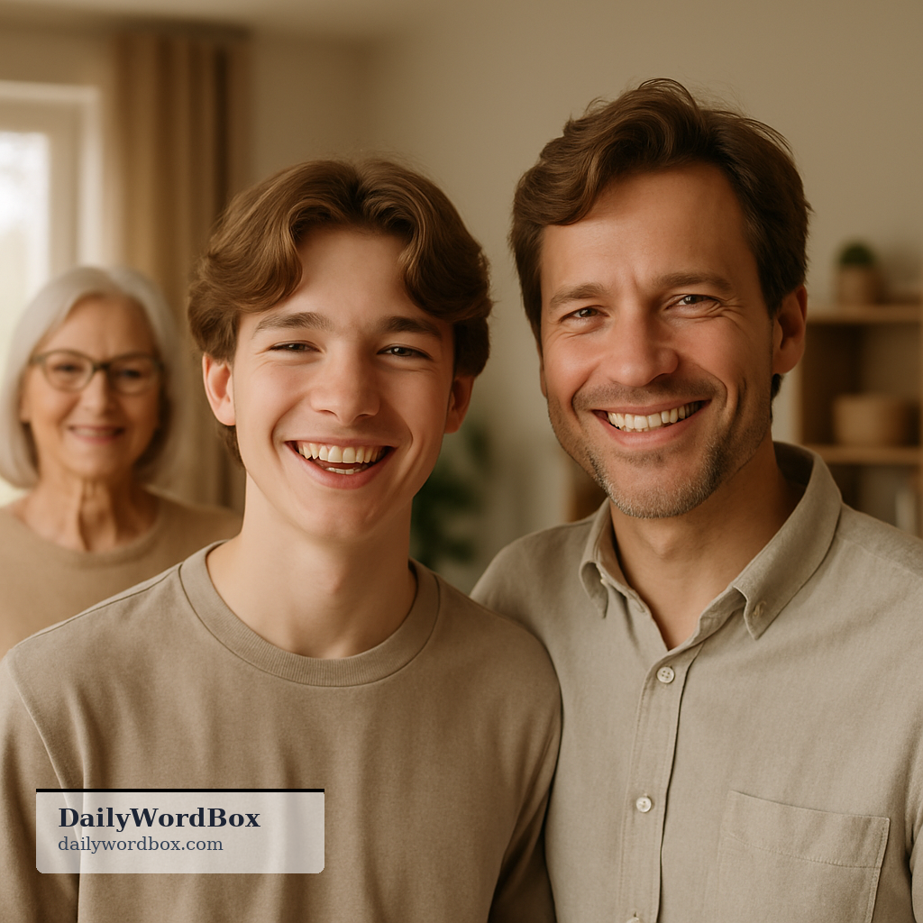 take after: To take after someone means to look or behave like an older family member.
