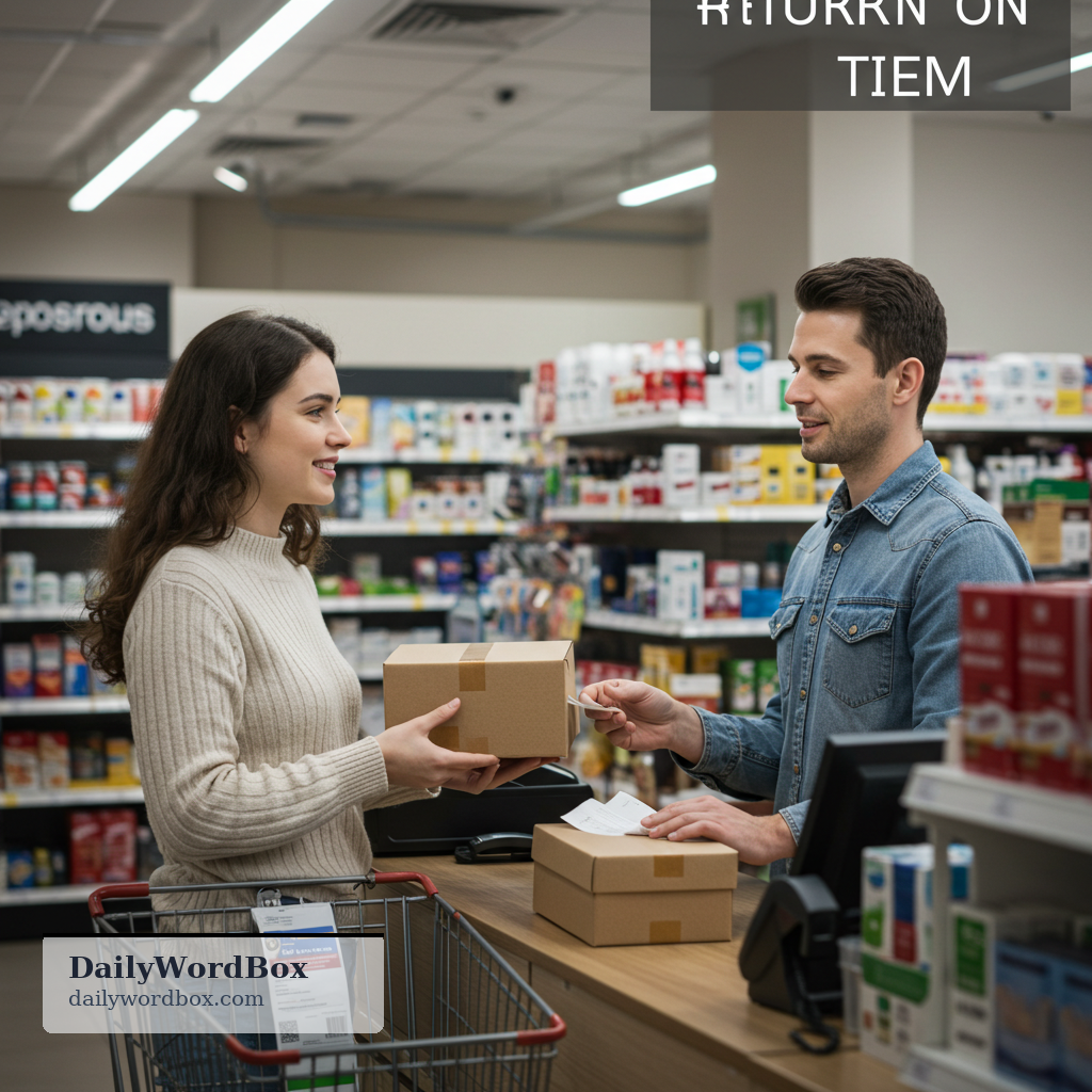 take back: to return an item to a store