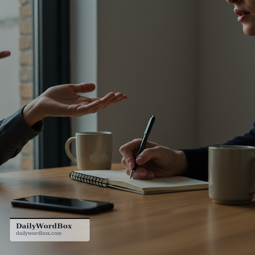 take down: To write or record information, especially while someone is speaking.