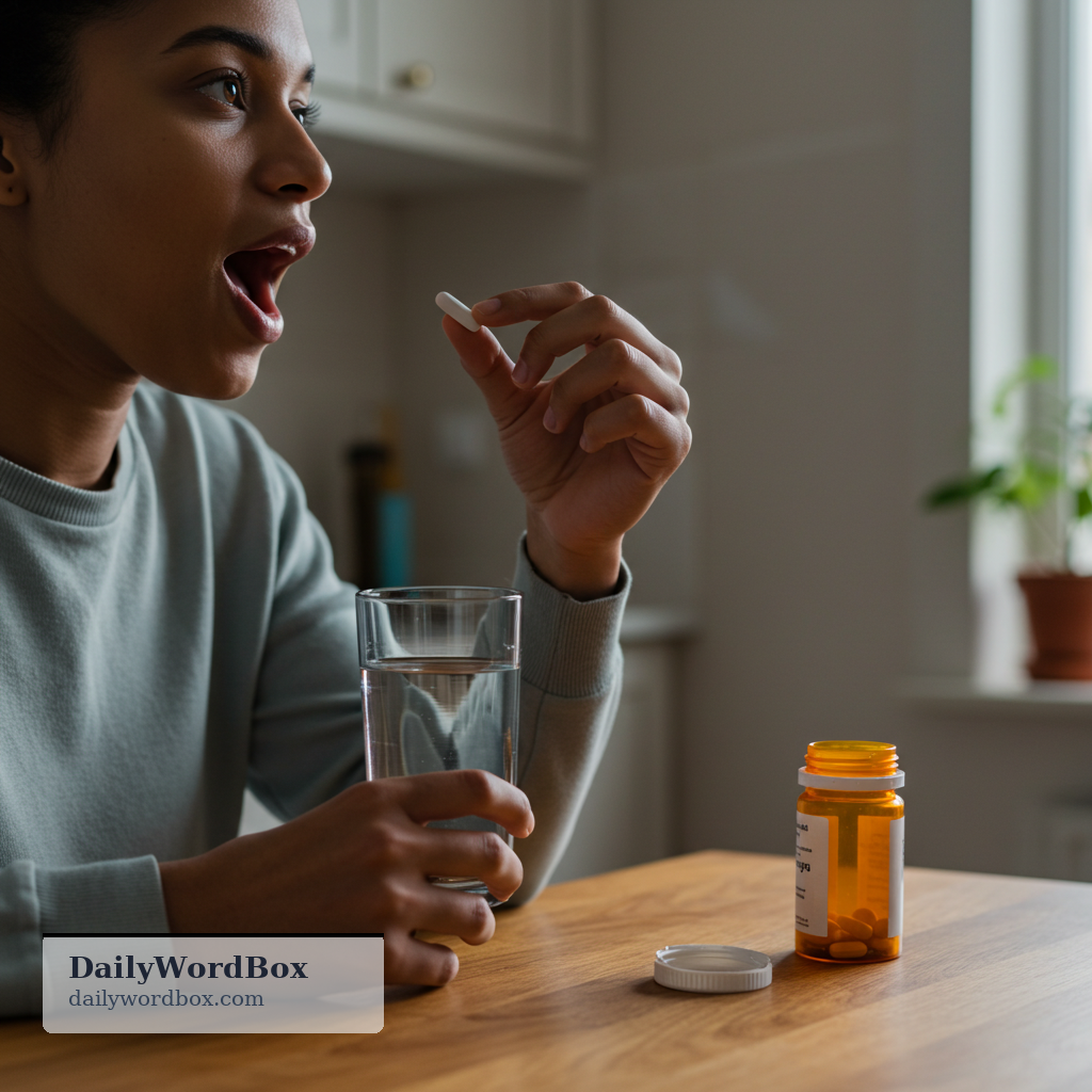 take medicine: to swallow or consume medication as a treatment