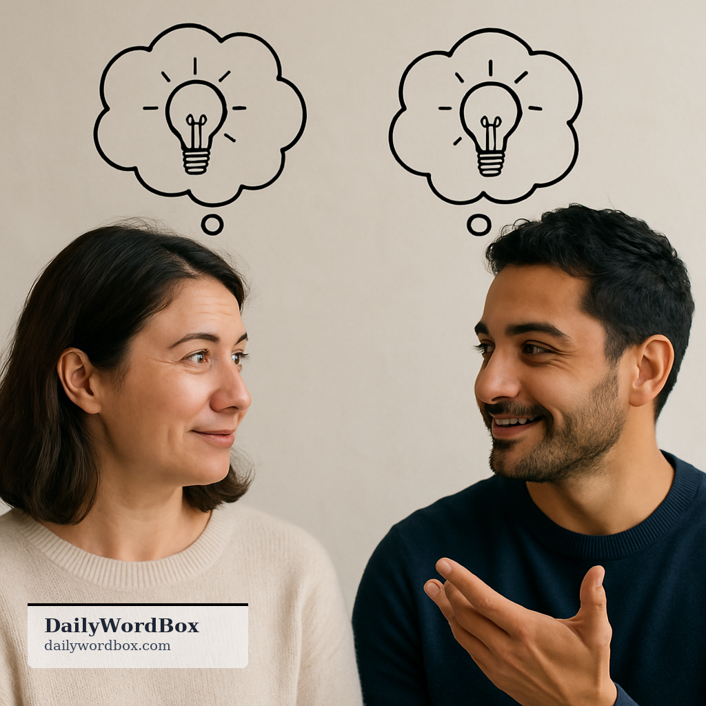 That's exactly what I was thinking.: Used to express strong agreement with someone's idea or statement, indicating that you…