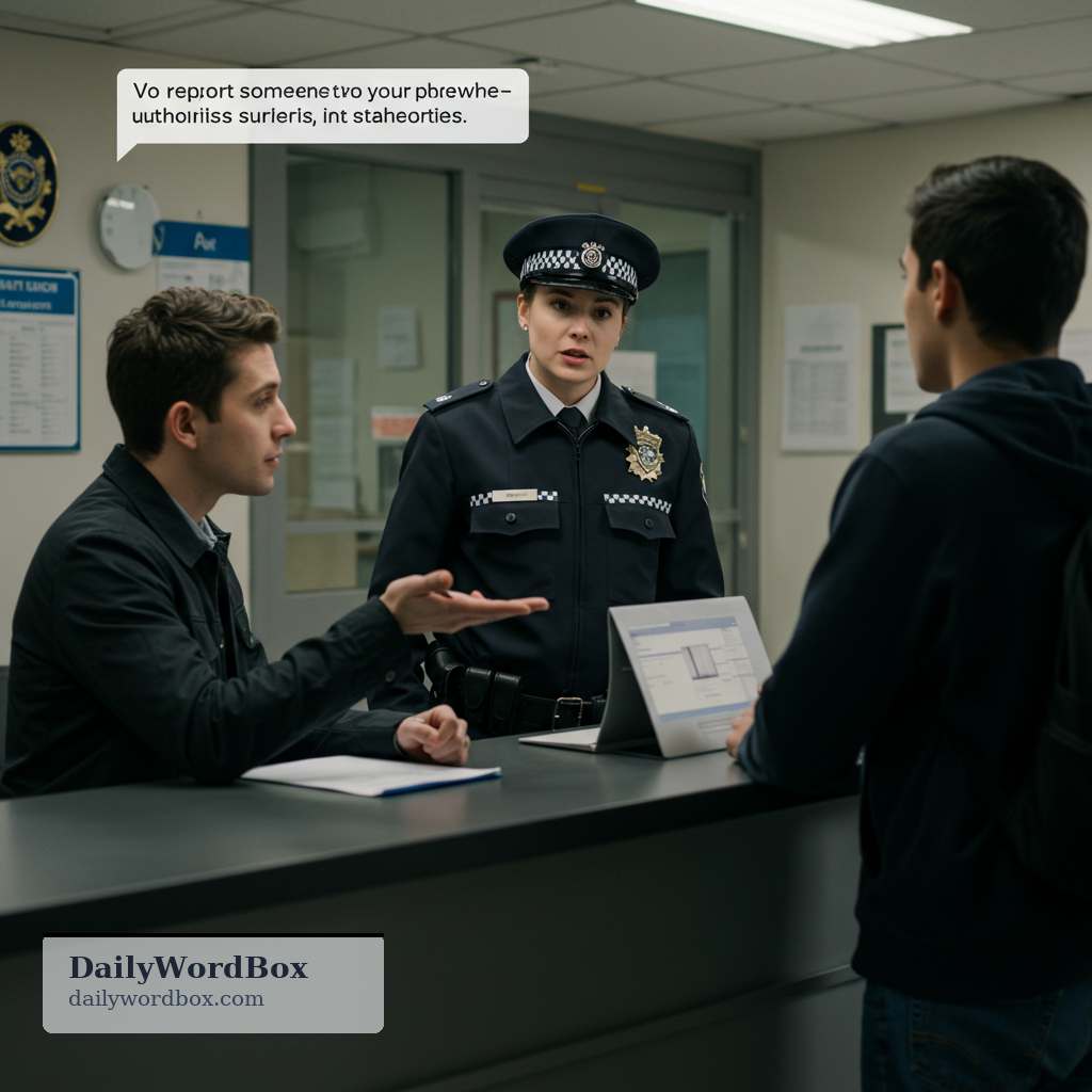turn in: to report someone to the police or authorities; to surrender someone