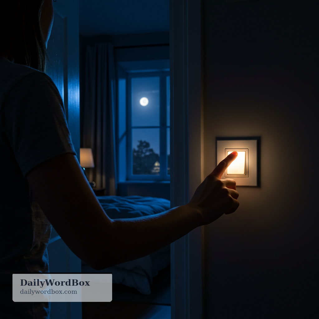 turn off the lights: to switch the lights to the off position so the room becomes dark
