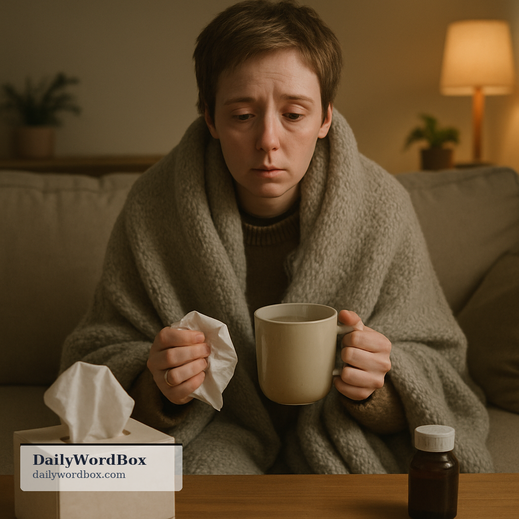 under the weather: Feeling slightly ill; not feeling well.