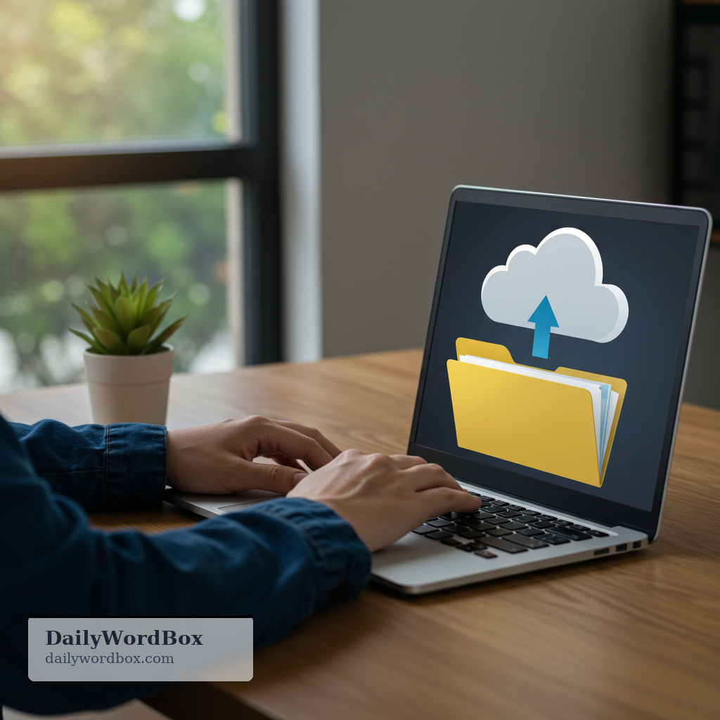upload a file: to transfer a file from your device to a website, server, or online service