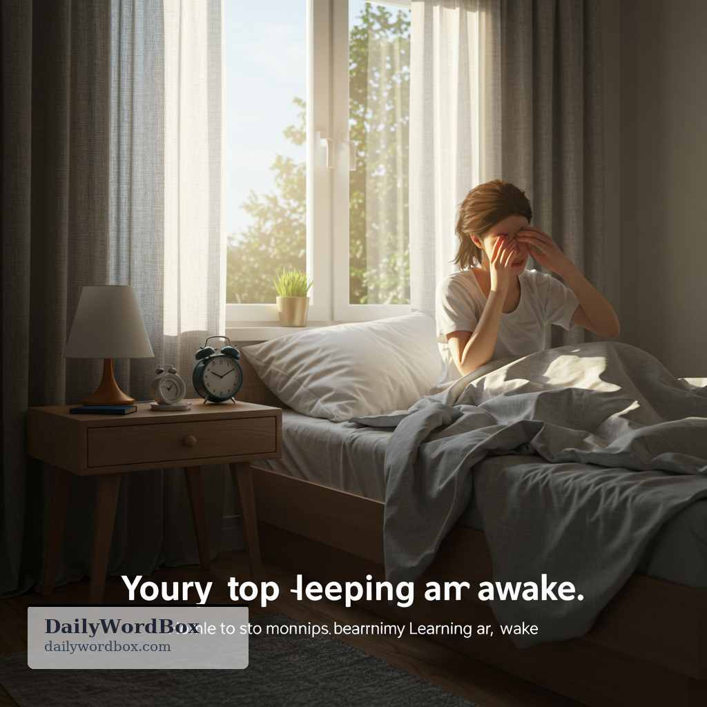 wake up: to stop sleeping and become awake