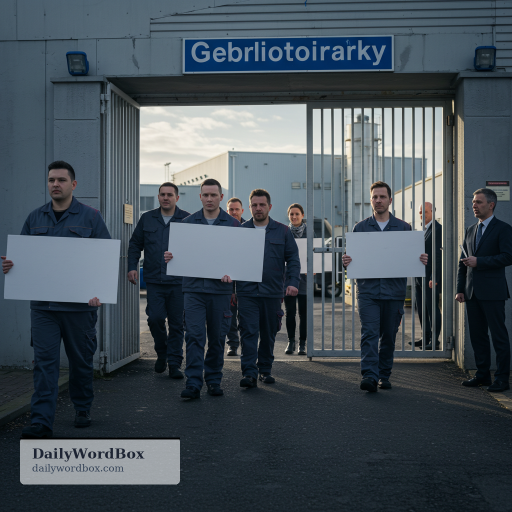 walk out: To stop working and leave your workplace as part of a strike.