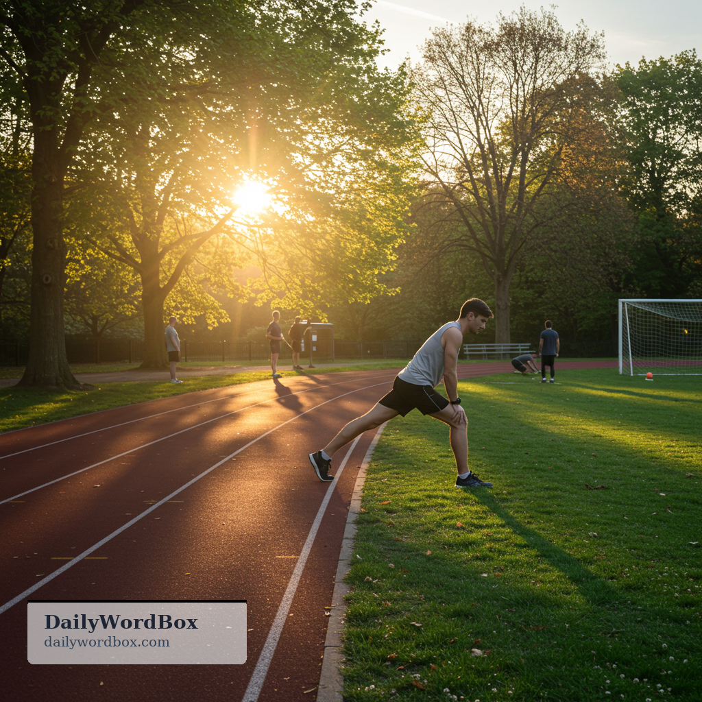 warm up: to do light exercise to prepare for more intense physical activity