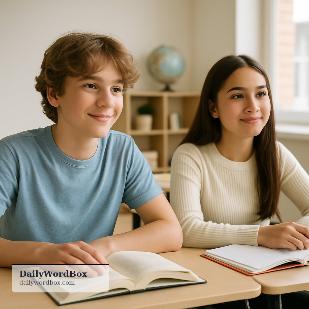We are in the same class.: To be a student in the same course, academic group, or grade level as someone else.