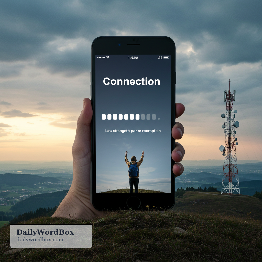 weak signal: a low-strength signal (often phone, Wi‑Fi, radio, or GPS) that causes poor connection or reception