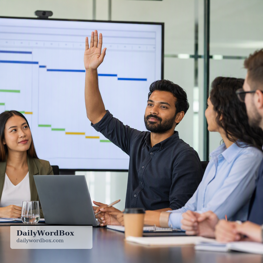 Who's taking this action item?: To accept responsibility for completing a specific task or task point, often assigned in a m…